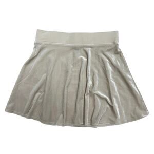 Beige Velour Mini Skirt Soft Stretchy Y2K Basic NWT 🤍 Size M ✨